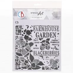 8x8 Stencils Farmhouse Garden - Texture Stencil 8x8 By Ciao Bella Stencil Art