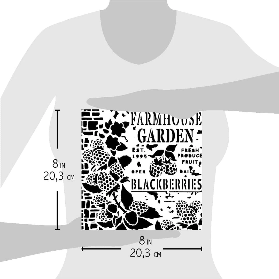 8x8 Stencils Farmhouse Garden - Texture Stencil 8x8 By Ciao Bella Stencil Art 6 8x8 Stencils Farmhouse Garden - Texture Stencil 8x8 By Ciao Bella Stencil Art