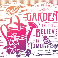 8x8 Stencils Believe In Tomorrow Texture Stencil 8x8 By Ciao Bella Stencil Art