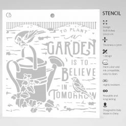 8x8 Stencils Believe In Tomorrow Texture Stencil 8x8 By Ciao Bella Stencil Art