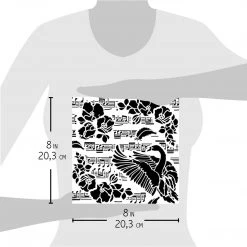 Black Swan - Texture Stencil 8x8 By Ciao Bella Stencil Art 10 Black Swan - Texture Stencil 8x8 By Ciao Bella Stencil Art