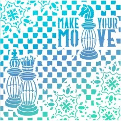 Newly Added Products! Make Your Move - Texture Stencil 8x8 By Ciao Bella Stencil Art