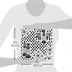 Newly Added Products! Make Your Move - Texture Stencil 8x8 By Ciao Bella Stencil Art