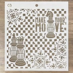 Newly Added Products! Make Your Move - Texture Stencil 8x8 By Ciao Bella Stencil Art