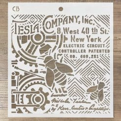 Tesla Company Inc. - Texture Stencil 8x8 By Ciao Bella Stencil Art