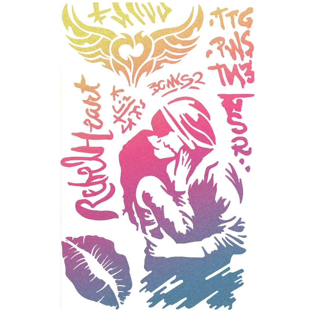 Bad Girls Stamps & Stencils Urban Kiss - Texture Bad Girls Stencil 5x8 By Ciao Bella 5 Bad Girls Stamps & Stencils Urban Kiss - Texture Bad Girls Stencil 5x8 By Ciao Bella