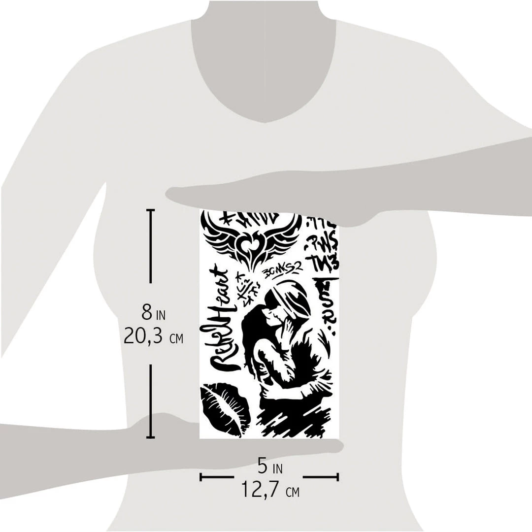 Bad Girls Stamps & Stencils Urban Kiss - Texture Bad Girls Stencil 5x8 By Ciao Bella 6 Bad Girls Stamps & Stencils Urban Kiss - Texture Bad Girls Stencil 5x8 By Ciao Bella