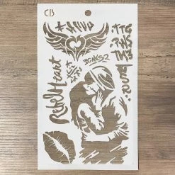 Bad Girls Stamps & Stencils Urban Kiss - Texture Bad Girls Stencil 5x8 By Ciao Bella 11 Bad Girls Stamps & Stencils Urban Kiss - Texture Bad Girls Stencil 5x8 By Ciao Bella