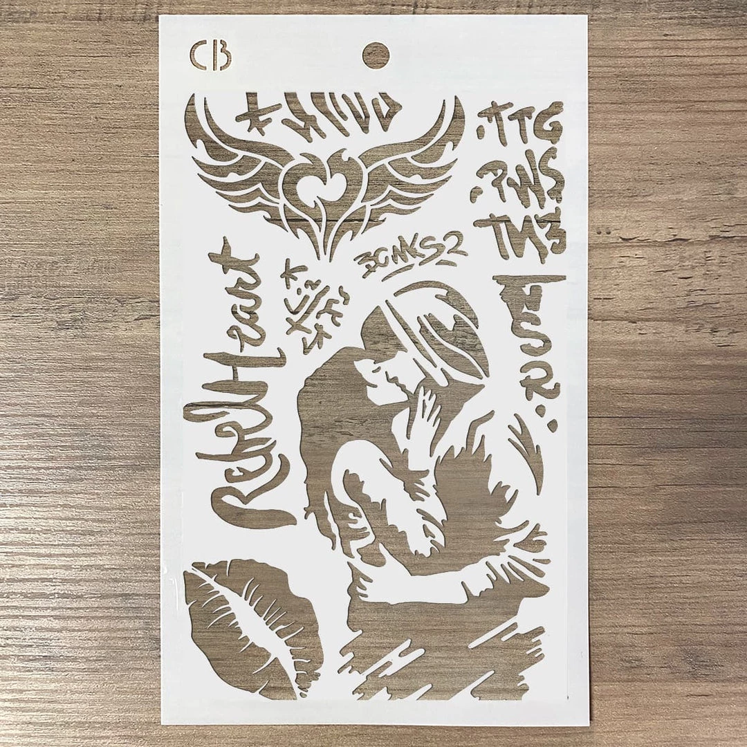 Bad Girls Stamps & Stencils Urban Kiss - Texture Bad Girls Stencil 5x8 By Ciao Bella 7 Bad Girls Stamps & Stencils Urban Kiss - Texture Bad Girls Stencil 5x8 By Ciao Bella