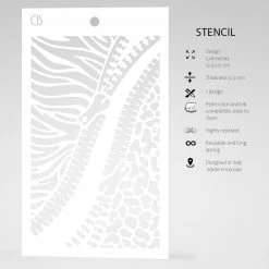 Double Zip - Texture Bad Girls Stencil 5x8 By Ciao Bella Bad Girls Stamps & Stencils