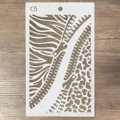 Double Zip - Texture Bad Girls Stencil 5x8 By Ciao Bella Bad Girls Stamps & Stencils