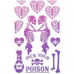 Poison Love - Texture Bad Girls Stencil 5x8 By Ciao Bella Bad Girls Stamps & Stencils 9 Poison Love - Texture Bad Girls Stencil 5x8 By Ciao Bella Bad Girls Stamps & Stencils