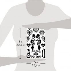 Poison Love - Texture Bad Girls Stencil 5x8 By Ciao Bella Bad Girls Stamps & Stencils 10 Poison Love - Texture Bad Girls Stencil 5x8 By Ciao Bella Bad Girls Stamps & Stencils