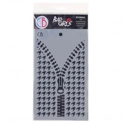 Open Zip - Texture Bad Girls Stencil 5x8 By Ciao Bella Bad Girls Stamps & Stencils