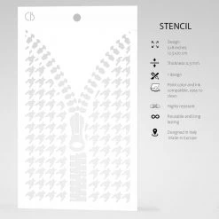 Open Zip - Texture Bad Girls Stencil 5x8 By Ciao Bella Bad Girls Stamps & Stencils