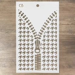 Open Zip - Texture Bad Girls Stencil 5x8 By Ciao Bella Bad Girls Stamps & Stencils