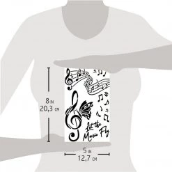 Bad Girls Stamps & Stencils Let The Music Fly - Texture Bad Girls Stencil 5x8 By Ciao Bella