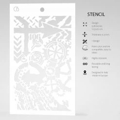 Bad Girls Stamps & Stencils 406 - Texture Bad Girls Stencil 5x8 By Ciao Bella