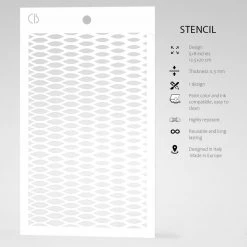 Bad Girls Stamps & Stencils Metal Net - Texture Stencil 5x8 By Ciao Bella Stencil Art