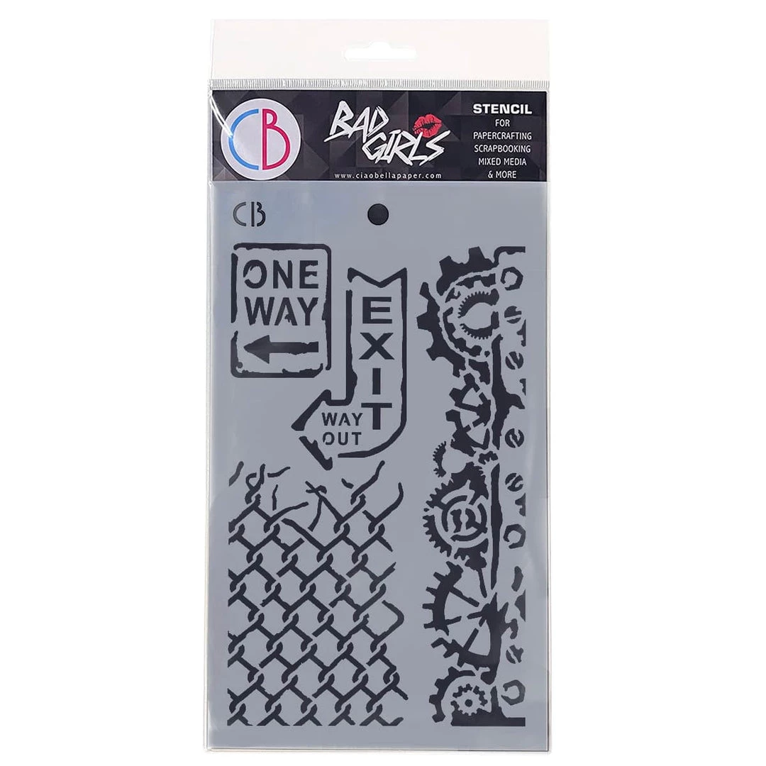 One Way - Texture Bad Girls Stencil 5x8 By Ciao Bella 3 One Way - Texture Bad Girls Stencil 5x8 By Ciao Bella