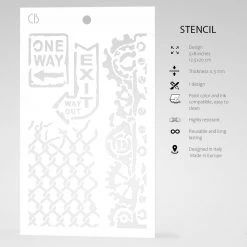 One Way - Texture Bad Girls Stencil 5x8 By Ciao Bella