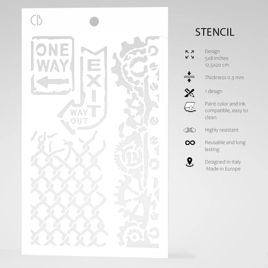 One Way - Texture Bad Girls Stencil 5x8 By Ciao Bella 4 One Way - Texture Bad Girls Stencil 5x8 By Ciao Bella