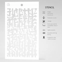 Abstract Lines - Texture Bad Girls Stencil 5x8 By Ciao Bella