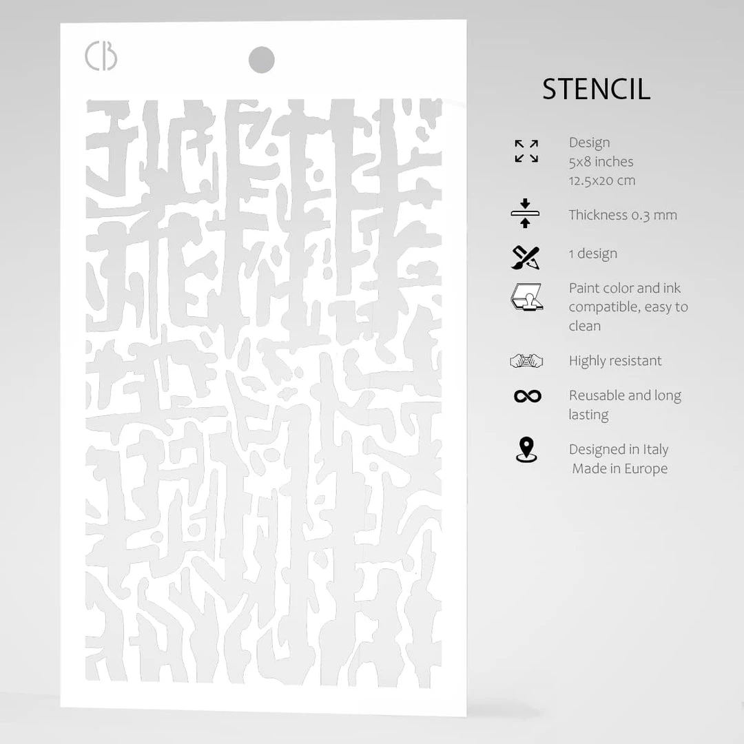 Abstract Lines - Texture Bad Girls Stencil 5x8 By Ciao Bella 4 Abstract Lines - Texture Bad Girls Stencil 5x8 By Ciao Bella