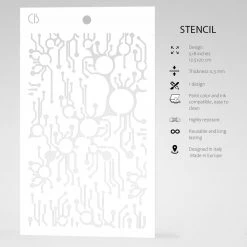 Metro - Texture Bad Girls Stencil 5x8 By Ciao Bella Bad Girls Stamps & Stencils