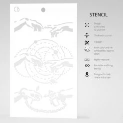 Bad Girls Stamps & Stencils Uncuff The Art - Texture Bad Girls Stencil 5x8 By Ciao Bella