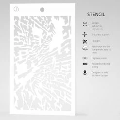 Bad Girls Stamps & Stencils Irregular - Texture Bad Girls Stencil 5x8 By Ciao Bella