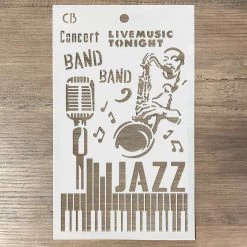Jazz - Texture Bad Girls Stencil 5x8 By Ciao Bella Bad Girls Stamps & Stencils