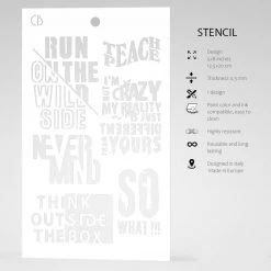 Think Outside The Box - Texture Bad Girls Stencil 5x8 By Ciao Bella Bad Girls Stamps & Stencils