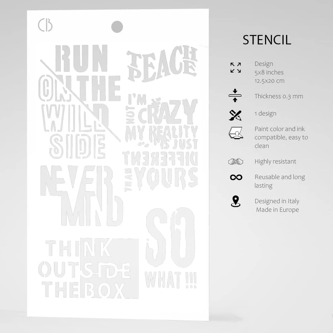 Think Outside The Box - Texture Bad Girls Stencil 5x8 By Ciao Bella Bad Girls Stamps & Stencils 4 Think Outside The Box - Texture Bad Girls Stencil 5x8 By Ciao Bella Bad Girls Stamps & Stencils