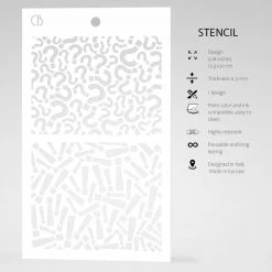 Question Mark - Texture Bad Girls Stencil 5x8 By Ciao Bella 8 Question Mark - Texture Bad Girls Stencil 5x8 By Ciao Bella