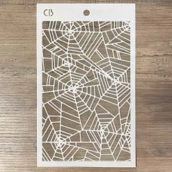 Spider Net II - Texture Bad Girls Stencil 5x8 By Ciao Bella Fall / Halloween