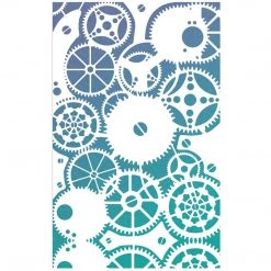 Clock Gears - Texture Bad Girls Stencil 5x8 By Ciao Bella