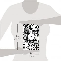 Clock Gears - Texture Bad Girls Stencil 5x8 By Ciao Bella