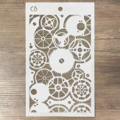 Clock Gears - Texture Bad Girls Stencil 5x8 By Ciao Bella