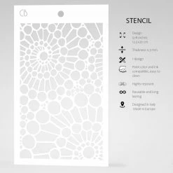 Bad Girls Stamps & Stencils Double Spiral - Texture Bad Girls Stencil 5x8 By Ciao Bella