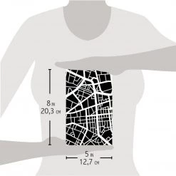 Bad Girls Stamps & Stencils City Map - Texture Bad Girls Stencil 5x8 By Ciao Bella