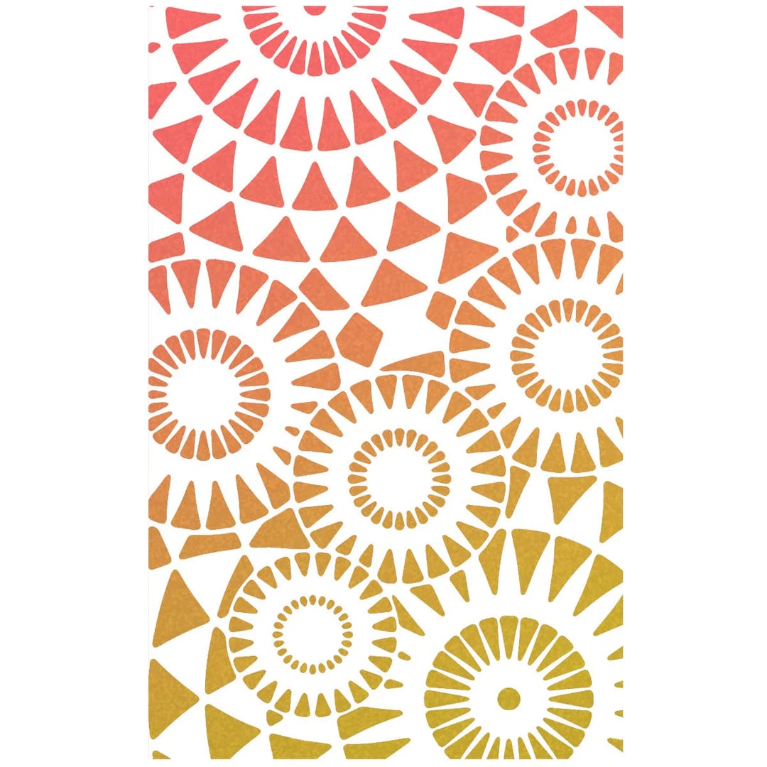 Concentric Points - Texture Bad Girls Stencil 5x8 By Ciao Bella 5 Concentric Points - Texture Bad Girls Stencil 5x8 By Ciao Bella