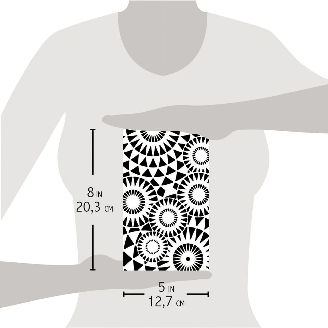 Concentric Points - Texture Bad Girls Stencil 5x8 By Ciao Bella 6 Concentric Points - Texture Bad Girls Stencil 5x8 By Ciao Bella