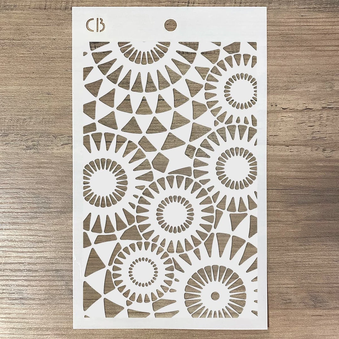 Concentric Points - Texture Bad Girls Stencil 5x8 By Ciao Bella 7 Concentric Points - Texture Bad Girls Stencil 5x8 By Ciao Bella