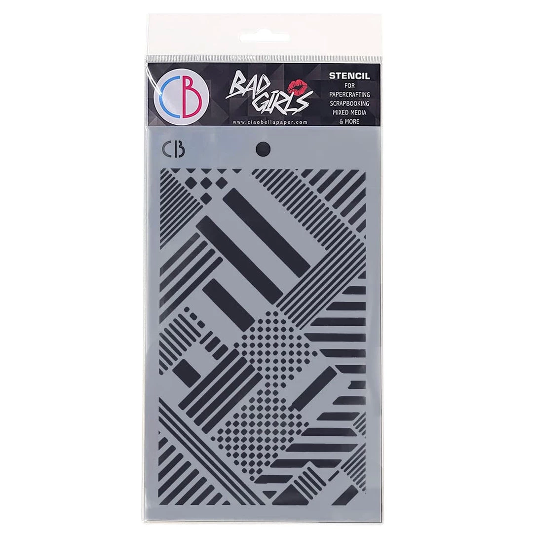 Bad Girls Stamps & Stencils Mondrian - Texture Bad Girls Stencil 5x8 By Ciao Bella 3 Bad Girls Stamps & Stencils Mondrian - Texture Bad Girls Stencil 5x8 By Ciao Bella