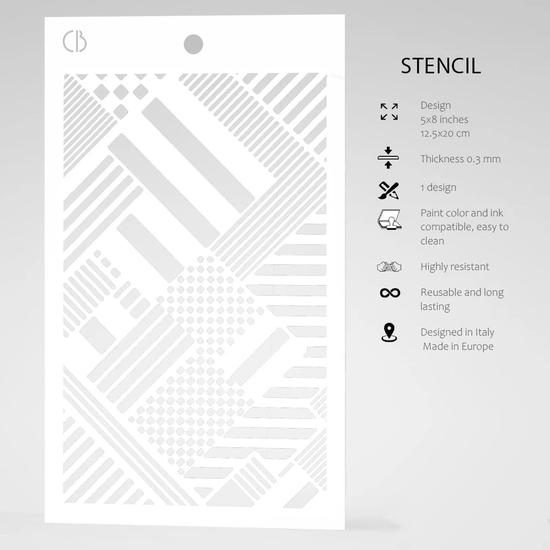 Bad Girls Stamps & Stencils Mondrian - Texture Bad Girls Stencil 5x8 By Ciao Bella 4 Bad Girls Stamps & Stencils Mondrian - Texture Bad Girls Stencil 5x8 By Ciao Bella