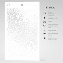 Synapsis - Texture Bad Girls Stencil 5x8 By Ciao Bella Bad Girls Stamps & Stencils