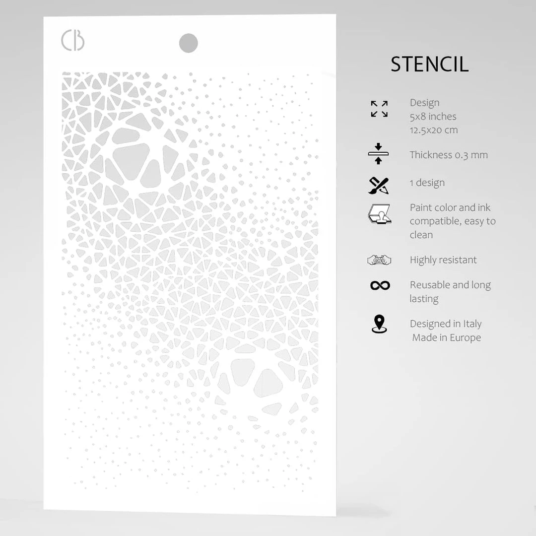 Synapsis - Texture Bad Girls Stencil 5x8 By Ciao Bella Bad Girls Stamps & Stencils 4 Synapsis - Texture Bad Girls Stencil 5x8 By Ciao Bella Bad Girls Stamps & Stencils