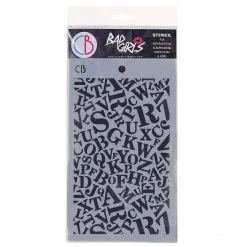 Newspaper Font - Texture Bad Girls Stencil 5x8 By Ciao Bella