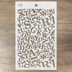 Newspaper Font - Texture Bad Girls Stencil 5x8 By Ciao Bella